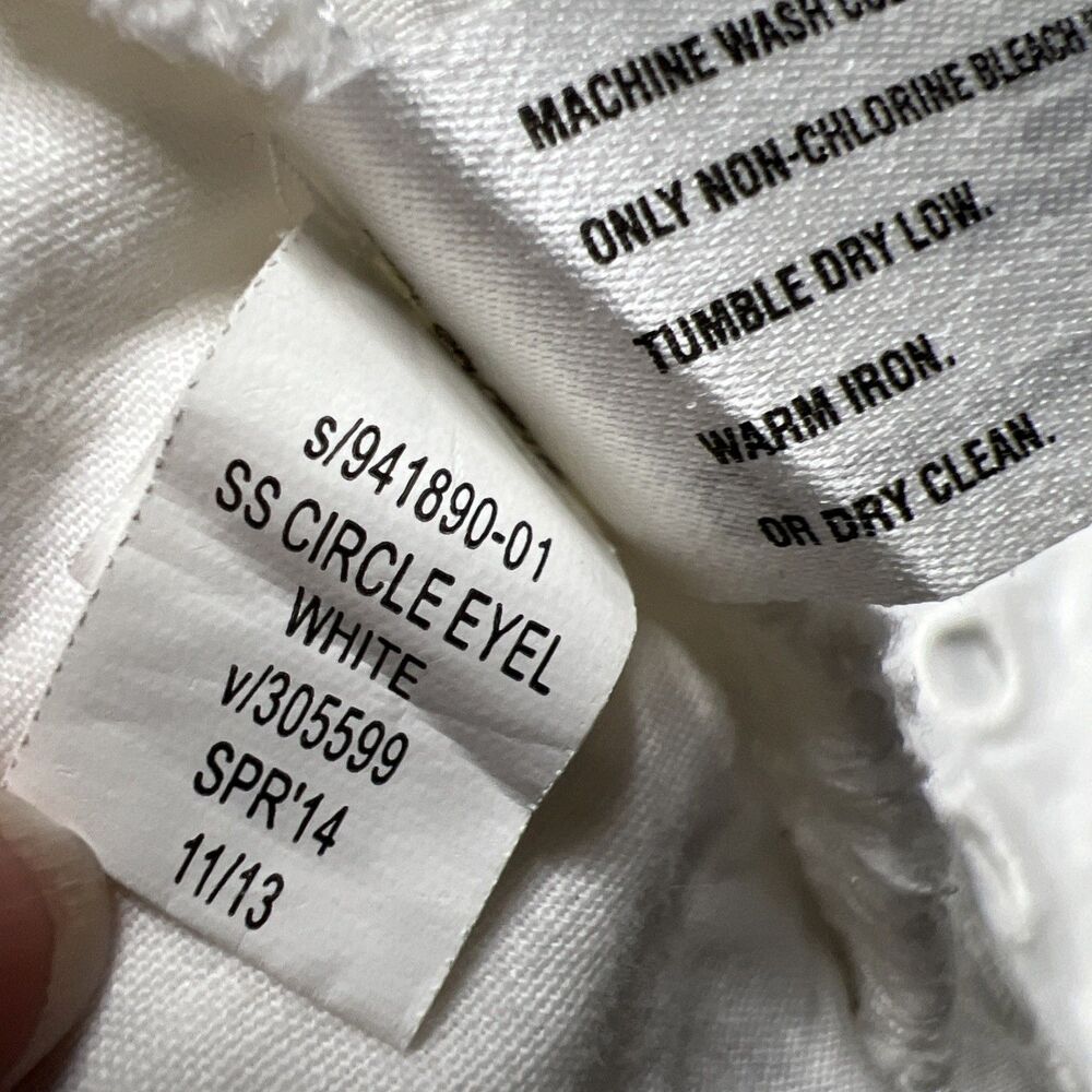 GAP White Circle Eyelet Shift Dress Small Summer Bridal Graduation Beach Photos - Picture 8 of 9